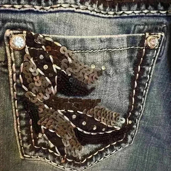 Miss Me Sz 32 (US 14) Inseam 25 1/2 Capri Jeans Style # JE5456P - Picture 4 of 9